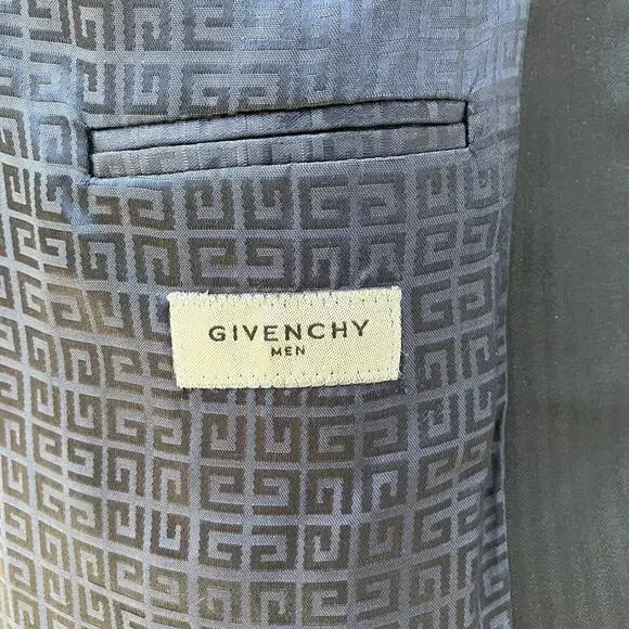 Givenchy Sport Coat Blazer Jacket 43” Chest Black Wool 3 Button Single Breasted - Picture 11 of 15